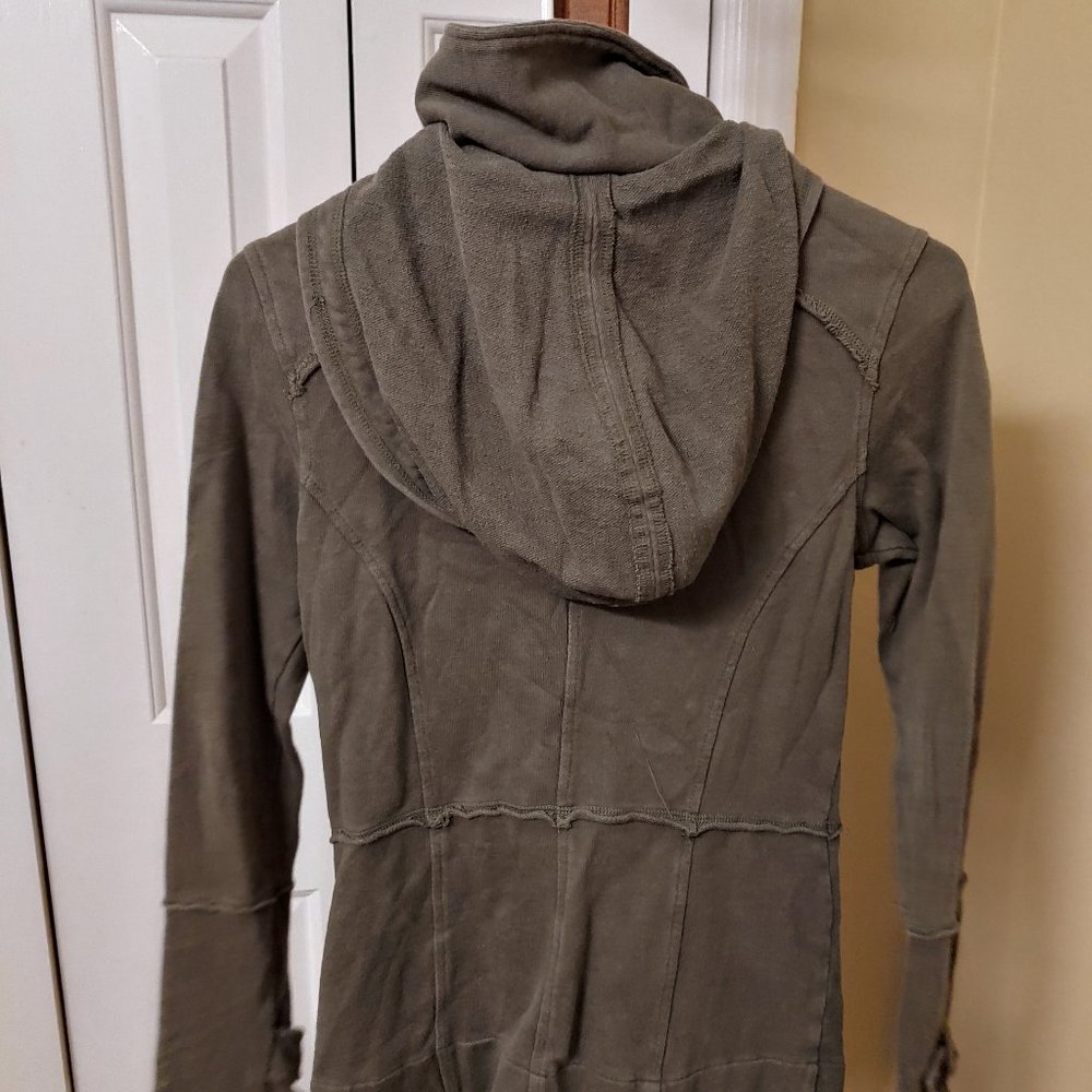 American Rag olive green button up hood jacket - Picture 3 of 4